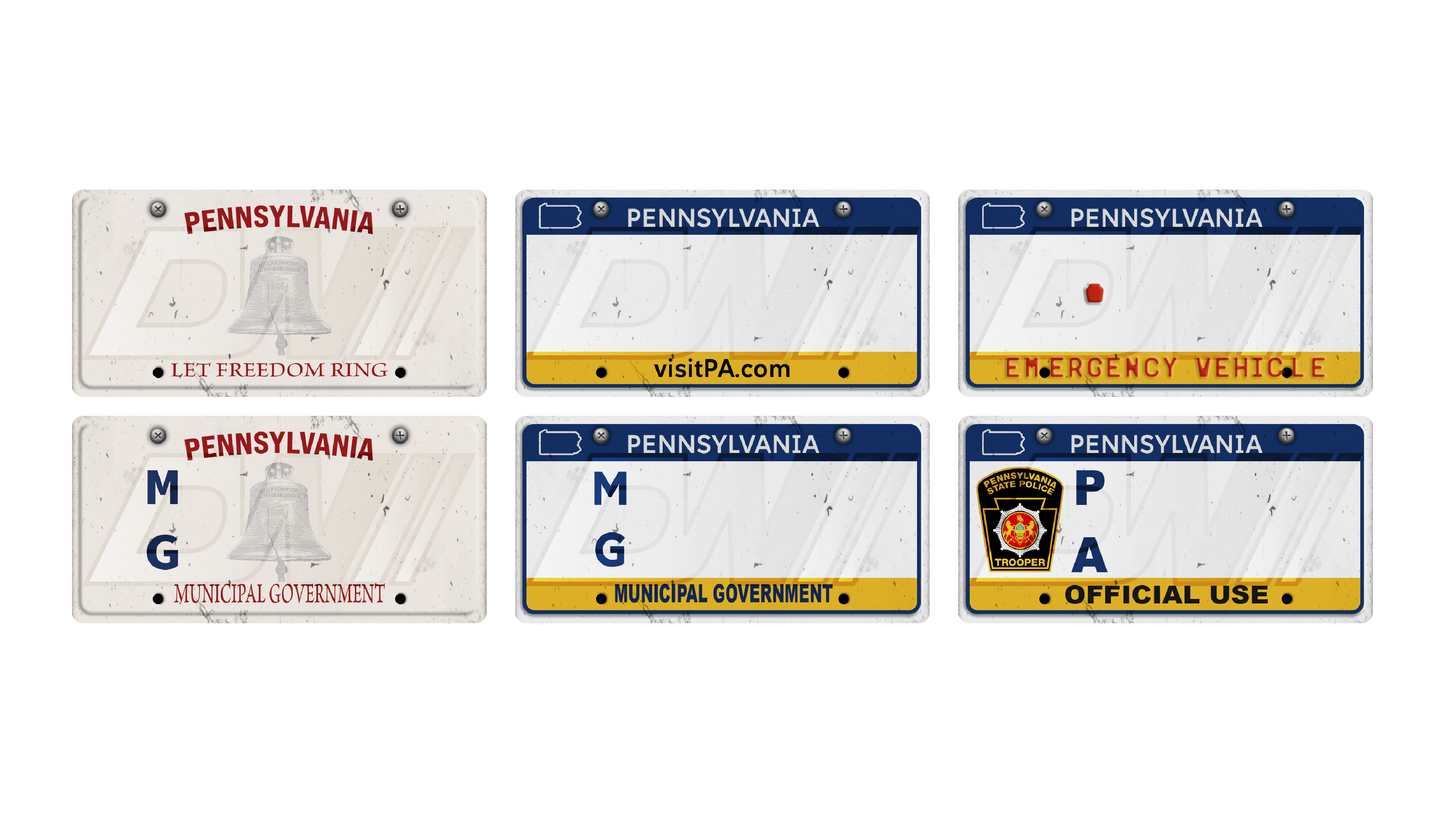 Pennsylvania License Plate Pack
