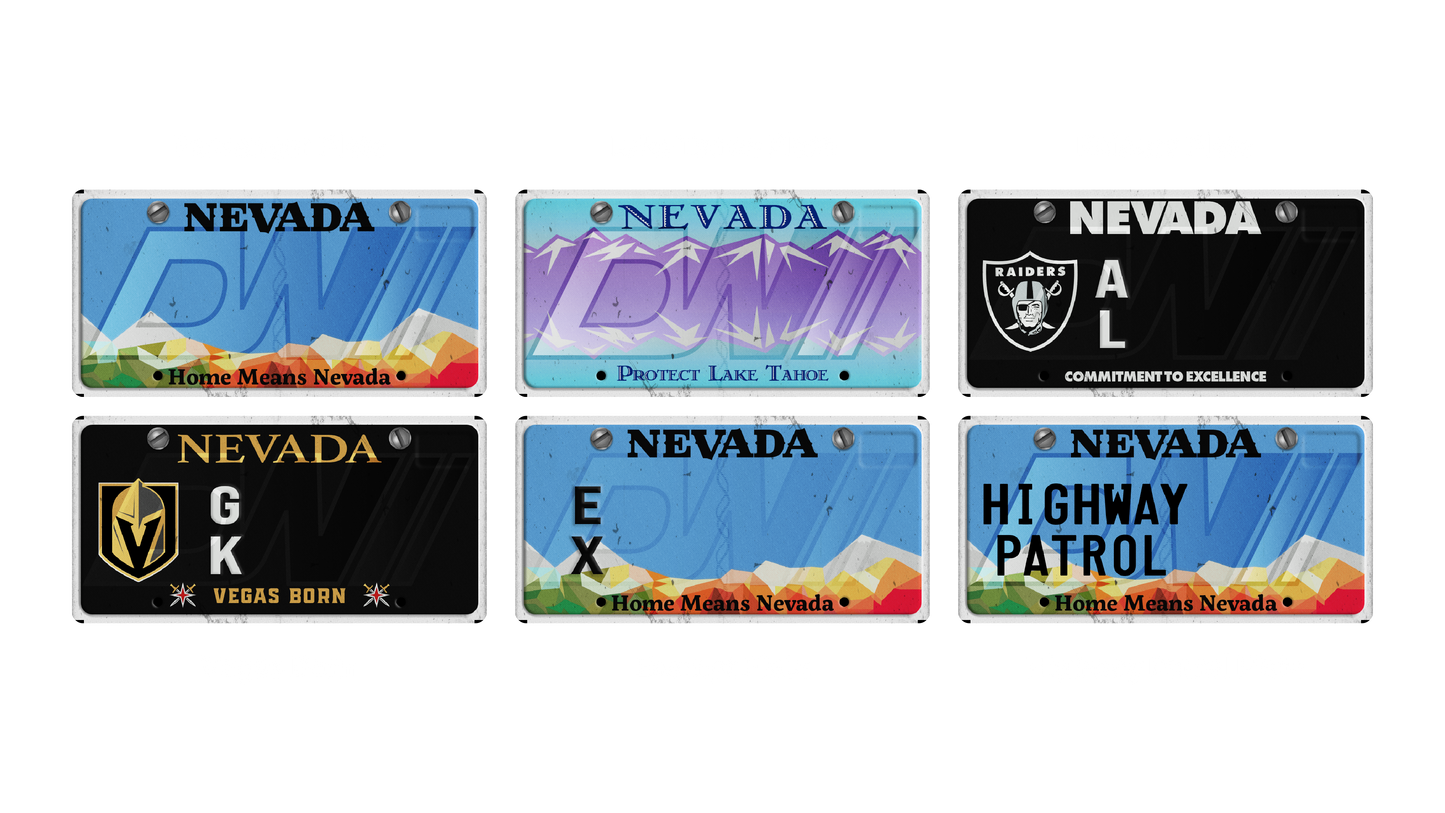 Nevada Based License Plate Pack